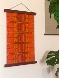 Image 4 of Teleport in orange small Vintage Groove Wall Hanging