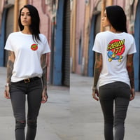 Image 1 of Women’s basic organic t-shirt double side skate 
