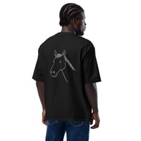 Image 10 of Jacque Horse fighter  Oversized heavyweight t-shirt