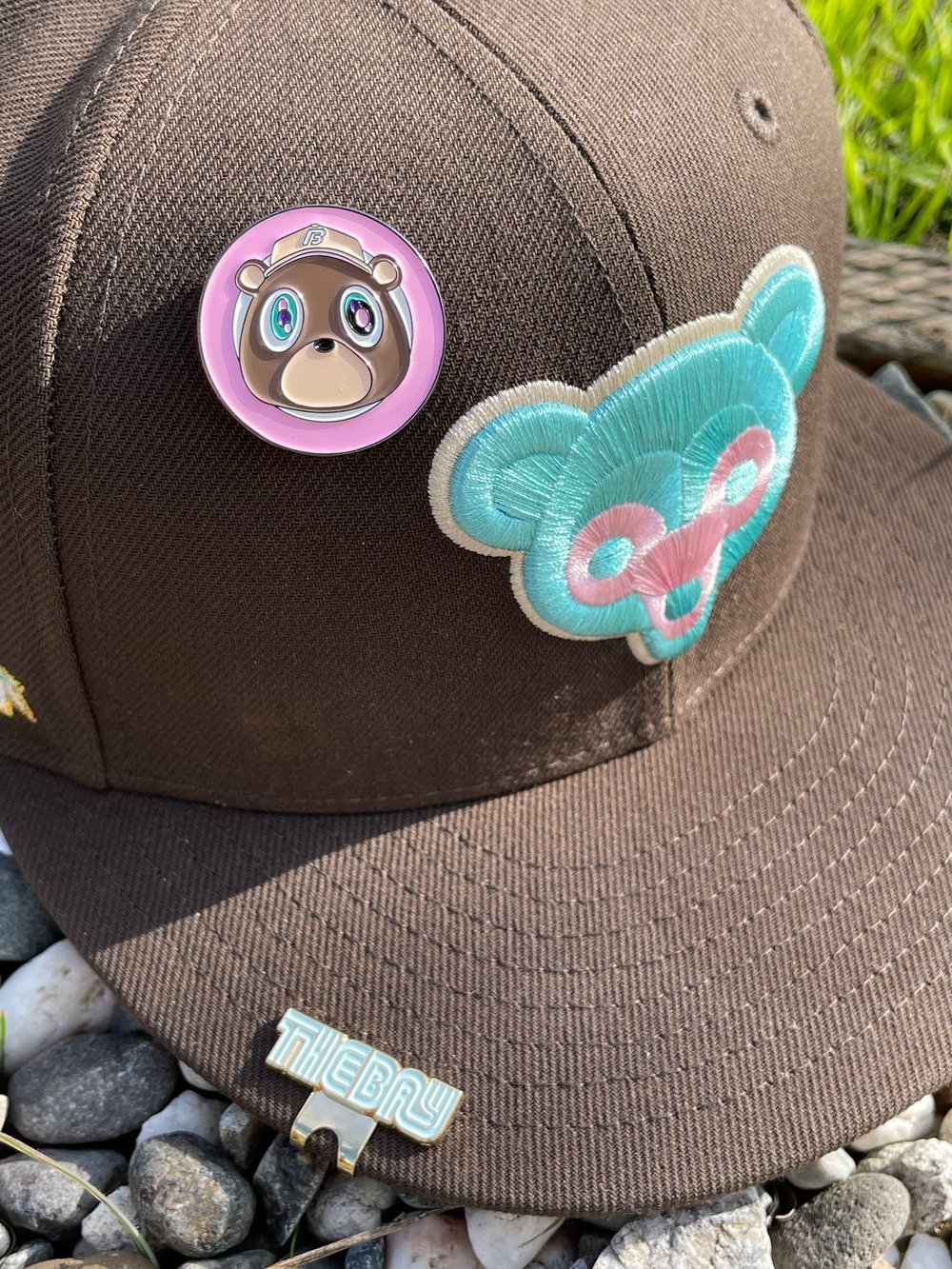 Image of Bear Pin - Spumoni Storm Pink