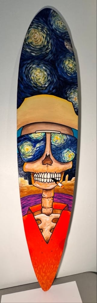 Image of Gonzo Longboard Hand Painted signed and sealed