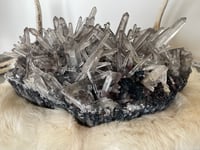 Image 13 of Laser Quartz Cluster In A Bed Of Hematite #1808