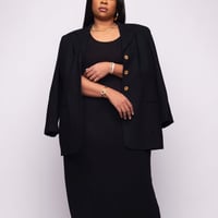 Image 1 of Evan Picone Black Wool Suit Jacket 