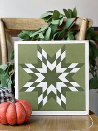 Image 1 of GREEN NANTUCKET - Autumn Harvest Collection - 11" Barn Quilts
