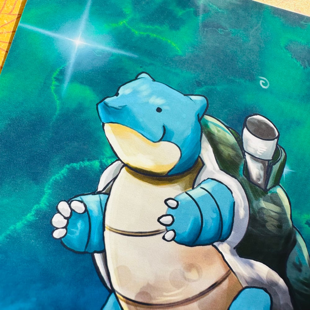 Image of Pokemon Art Print Set of 3 - Gen 1 Starters | Charizard, Venusaur, Blastoise