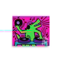 Image 2 of “Haring’d DJ gator” matte fine art print 