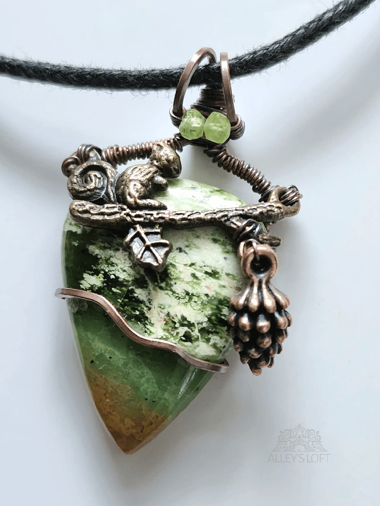 Image of Evergreen Wire Wrap Pendant - Woodland Collection