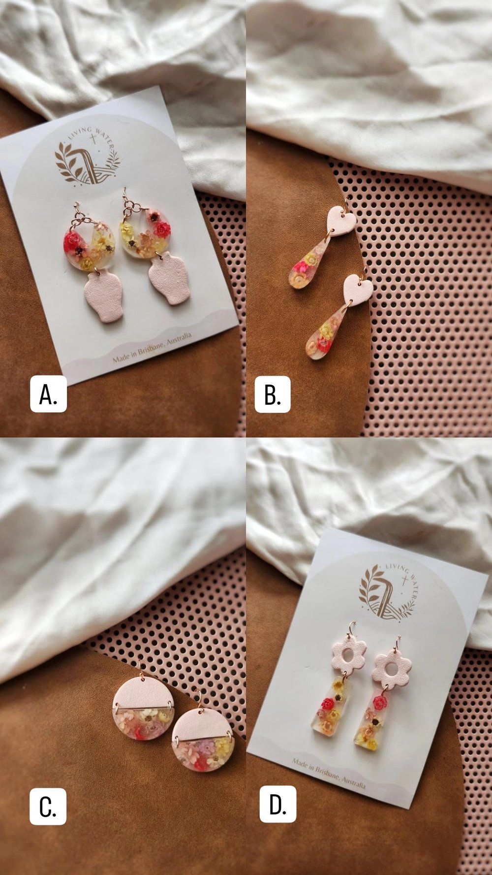 Image of Flower Pot Dangles - Valentine Collection