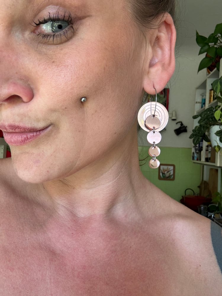 Image of Náušnice Bubbleline barevné zrcadlové L