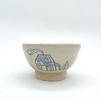 Image 3 of wide blue town bowl