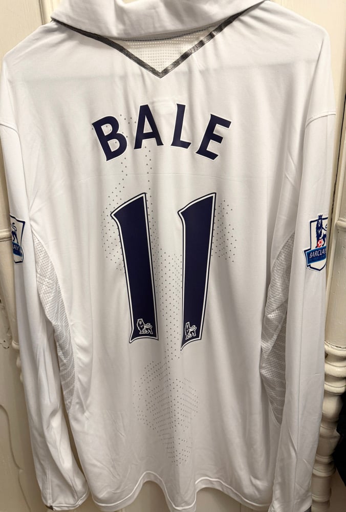 Image of Tottenham Hotspur “BALE 11” 2012/13 Home Long Sleeve Shirt + patches (XXL)