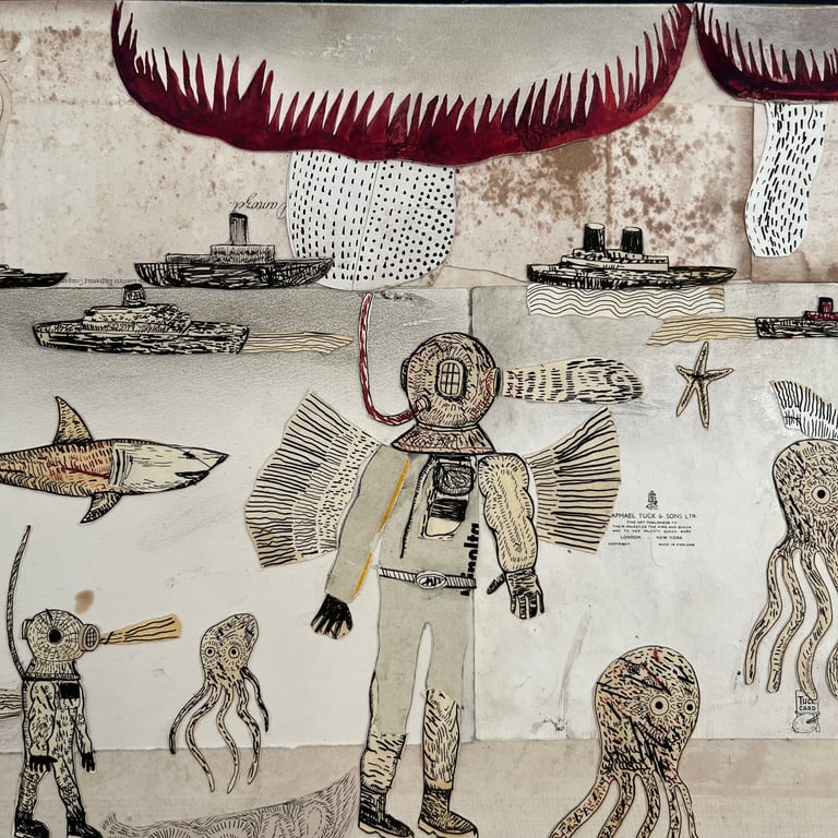 Deep Sea Diver Collage Image 2