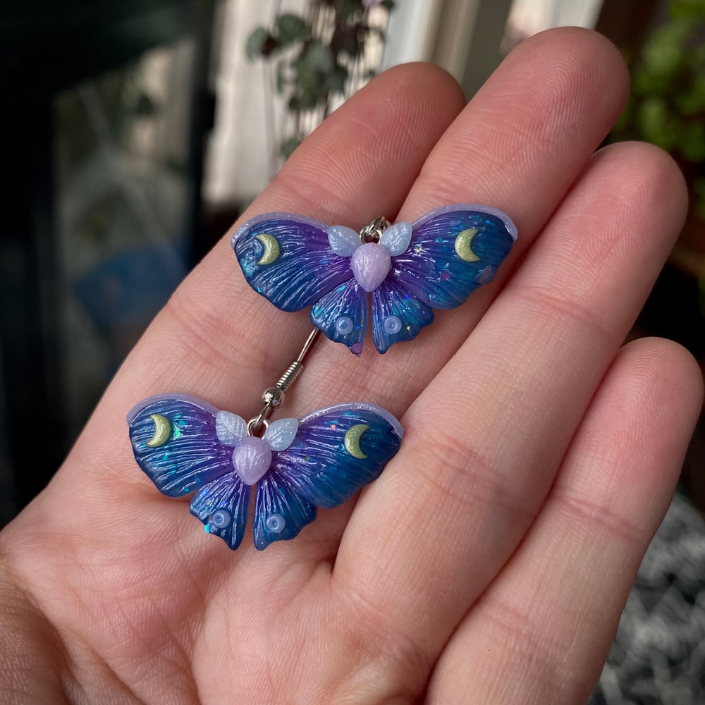 Image of Opal Moth Earrings (2)
