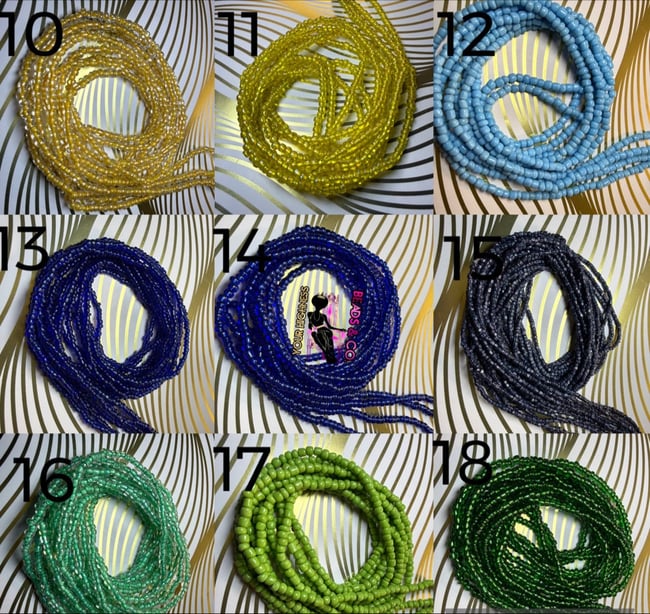 Solid Color Waistbeads 