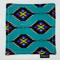 Image 2 of Abstract - Turquiose Aztec