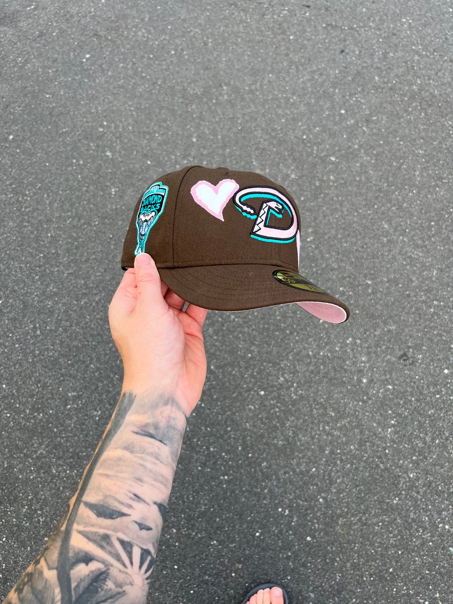 Arizona Diamondbacks Green Hat Pink Brim PINK BRIM BROWN ARIZONA - Main Image