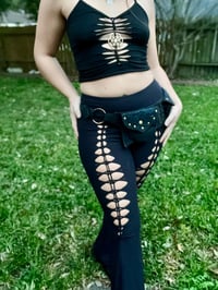 Image 4 of Slit Weave Flare Pants ONLY Made To Order 