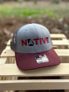 Georgia Native Snapback Trucker Hat Grey/Maroon 