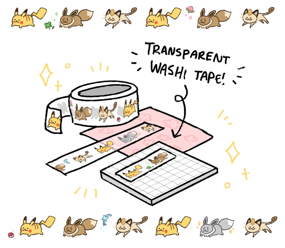 Image of + RUNNING PKMN WASHI TAPE + !! PREORDER !!