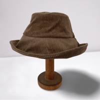 Image 2 of Mia bucket hat corduroy olive green