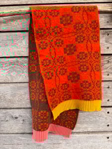 Lambswool knitted scarf Image of Lambswool knitted scarf