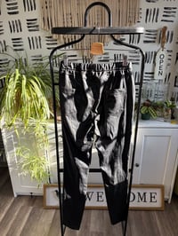Image 2 of Faux leather pants with pockets 