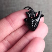 Image 4 of MINIATURE "LOVE YOU TO THE MOON AND BACK" ANATOMICAL HEART PENDANT 7