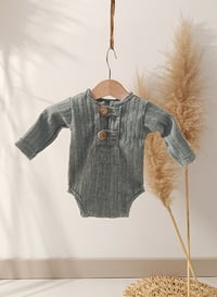 Image 1 of Photoshooting boys bodysuit | Asher-1 | 0-3 months | sage