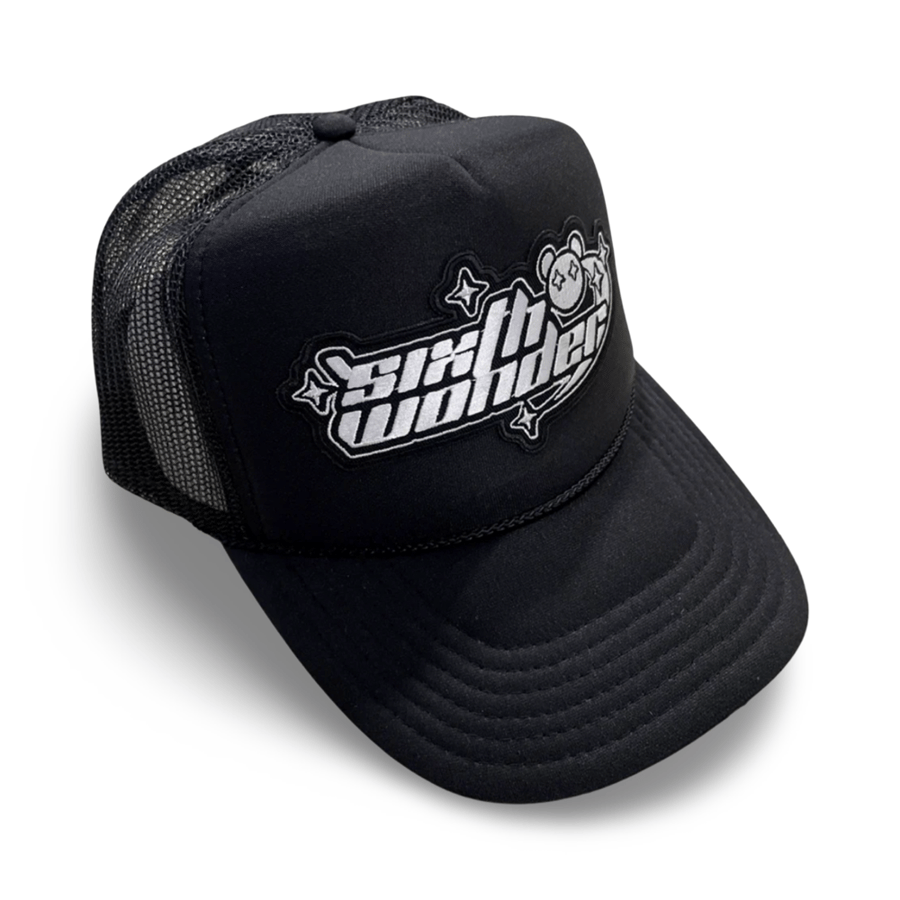 Image of Black/White 6thwonder Logo trucker hat