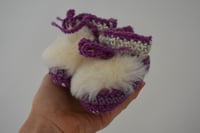 Image 3 of Wool Booties - 0-6 months - Handmade in Ireland