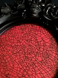 Image 3 of Ornate Black skull framed - RED NOBLE FALSE WIDOW WEB