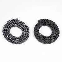 Image 4 of TFGLBU 4/5mm Certified Black Moissanite Necklace for Men Hip Hop Stainless Steel Full Lab Diamond Te