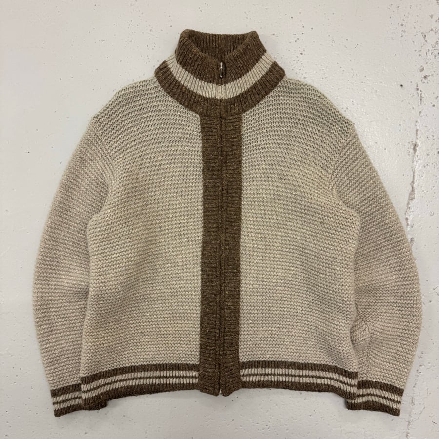 Image of 1990s Etro Alpaca Wool Zip Up, Size Large