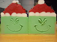 "Grinch bar" cold process soap 