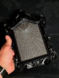 Image 2 of Gothic black ornate framed preserved web  3