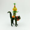 Extra Large Veggie Goblin Riding Black Cat