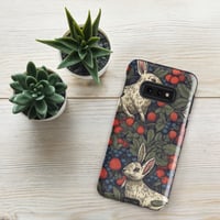 Image 4 of Boho Nature Cottagecore Inspired White Rabbits Among Berries Tough case for Samsung®