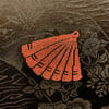 Antique Silk Haori (Black Fan & Waves)