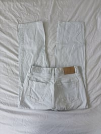 Image 2 of Zara white mom jeans // 36