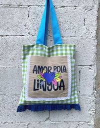 Image 2 of Bolsiña feita a man. AMOR POLA LUNGUA VICHY. Deseño exclusivo!