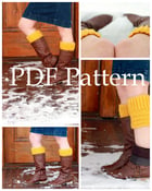 Image of Ribbed Crochet (Button) Boot Cuff Pattern