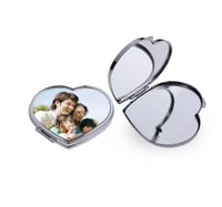 Image 6 of Small Foldable Cosmetic Mirror With Keychain Heat Transfer Print Sublimation Blank Key Chain Mini Me