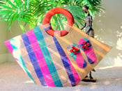 Image of Multicolor Bantu Rafia Tote