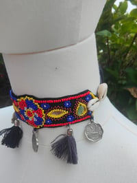 Image 3 of Festie choker - tassles coins