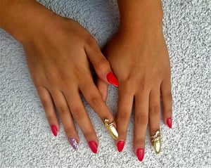 Image of Glossy Gold Nail Rings