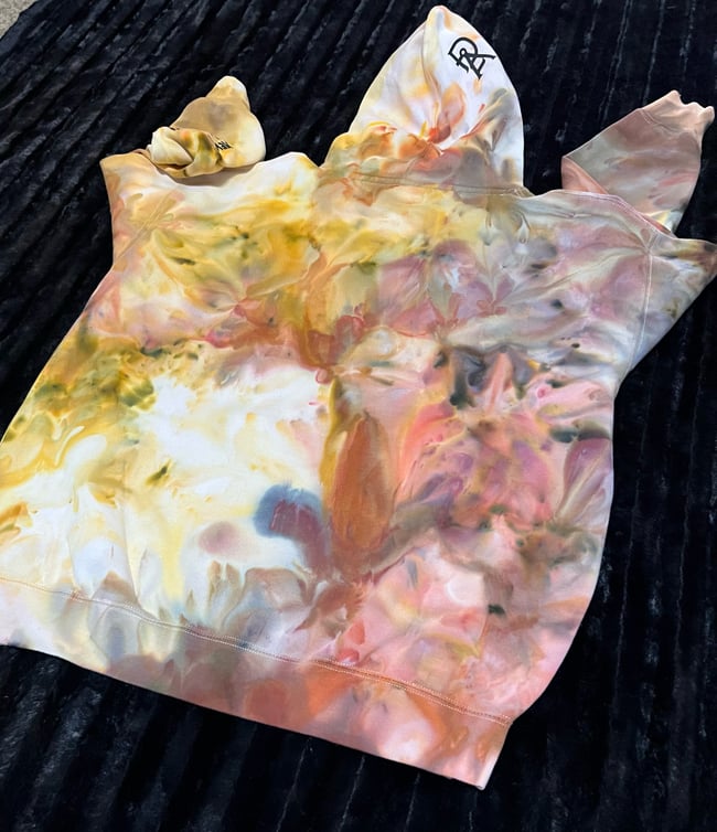 ICE DYED HEAVYWEIGHT HOODIE (Terra Cotta/Amber Waves/Shitake Mushroom)