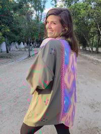 Image 4 of Green Ikat Kimono
