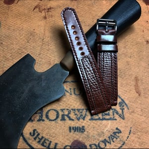 Image of Double Shell Cordovan Full Stitching - Garnet & #4 RG