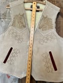 Vintage Texas Leather Suede Sherpa Vest