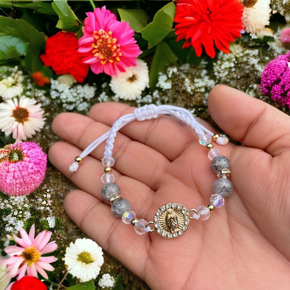 Virgen De Guadalupe bracelet with beads